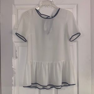 spense - S - peplum bow blouse